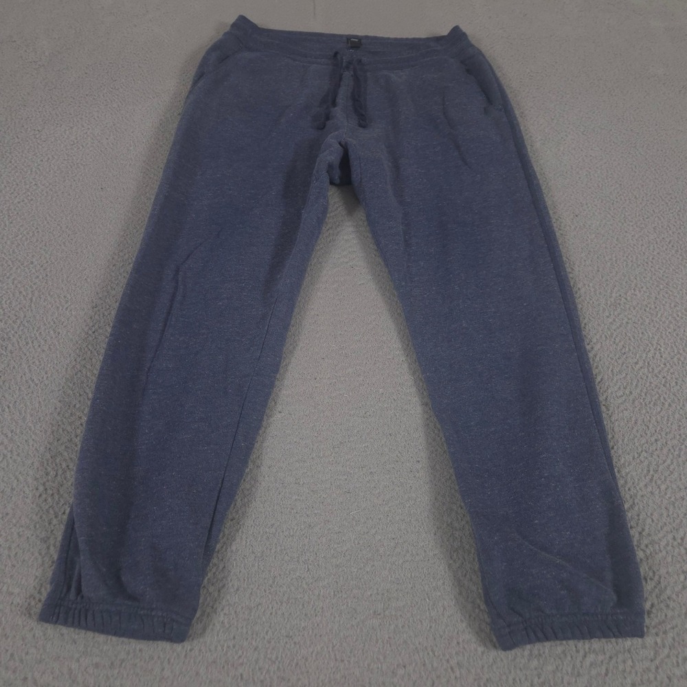 Gap Sweatpants Mens Large Blue Jogger French Terry Cotton Blend Pockets Comfort